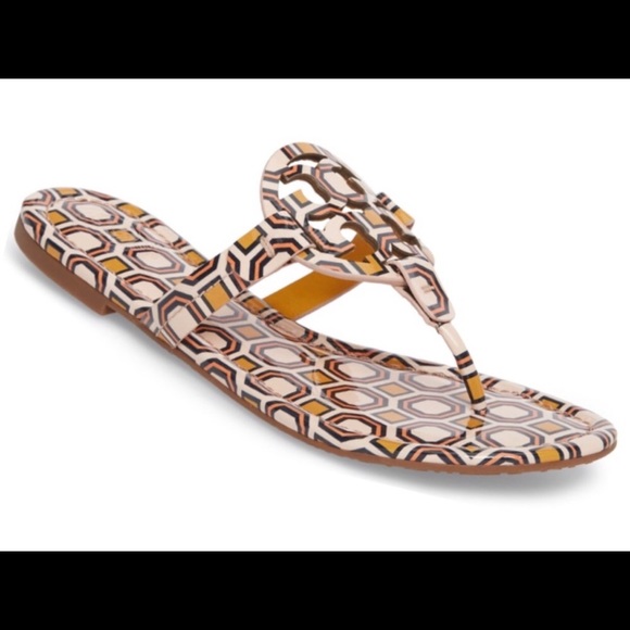 Tory Burch Octangon Patent Miller Sandals Size 8 🤎🤍 - Picture 3 of 9